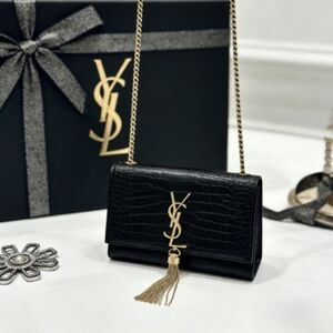 YSL Crocodile Tassel Chain Bag